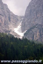 La forcella di Matt vista dal rifugio