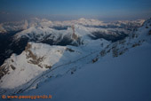 Il panorama a ovest
