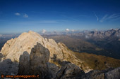 Dalla cresta in salita, vista sul Mulaz