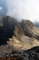 Dalla vetta, la cresta di salita